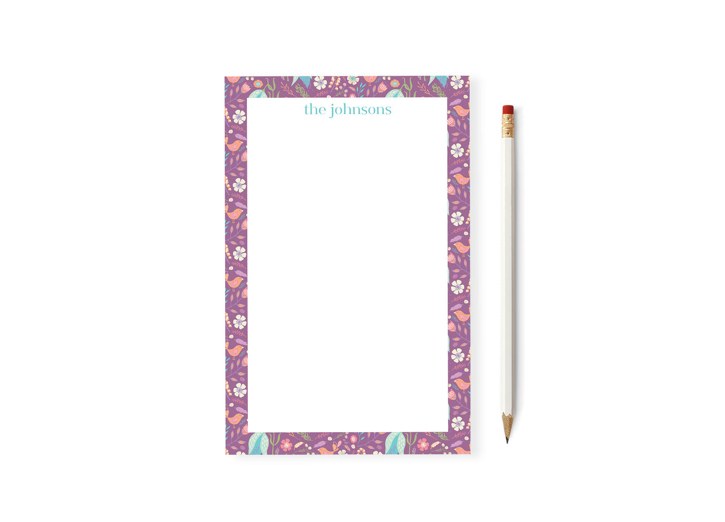 Purple Folk Art Notepad