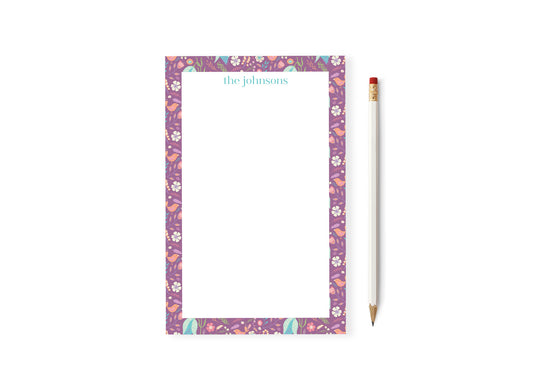 Purple Folk Art Notepad