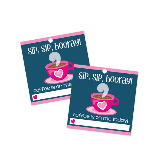 Sip, Sip, Hooray! (Mug) Gift Tag