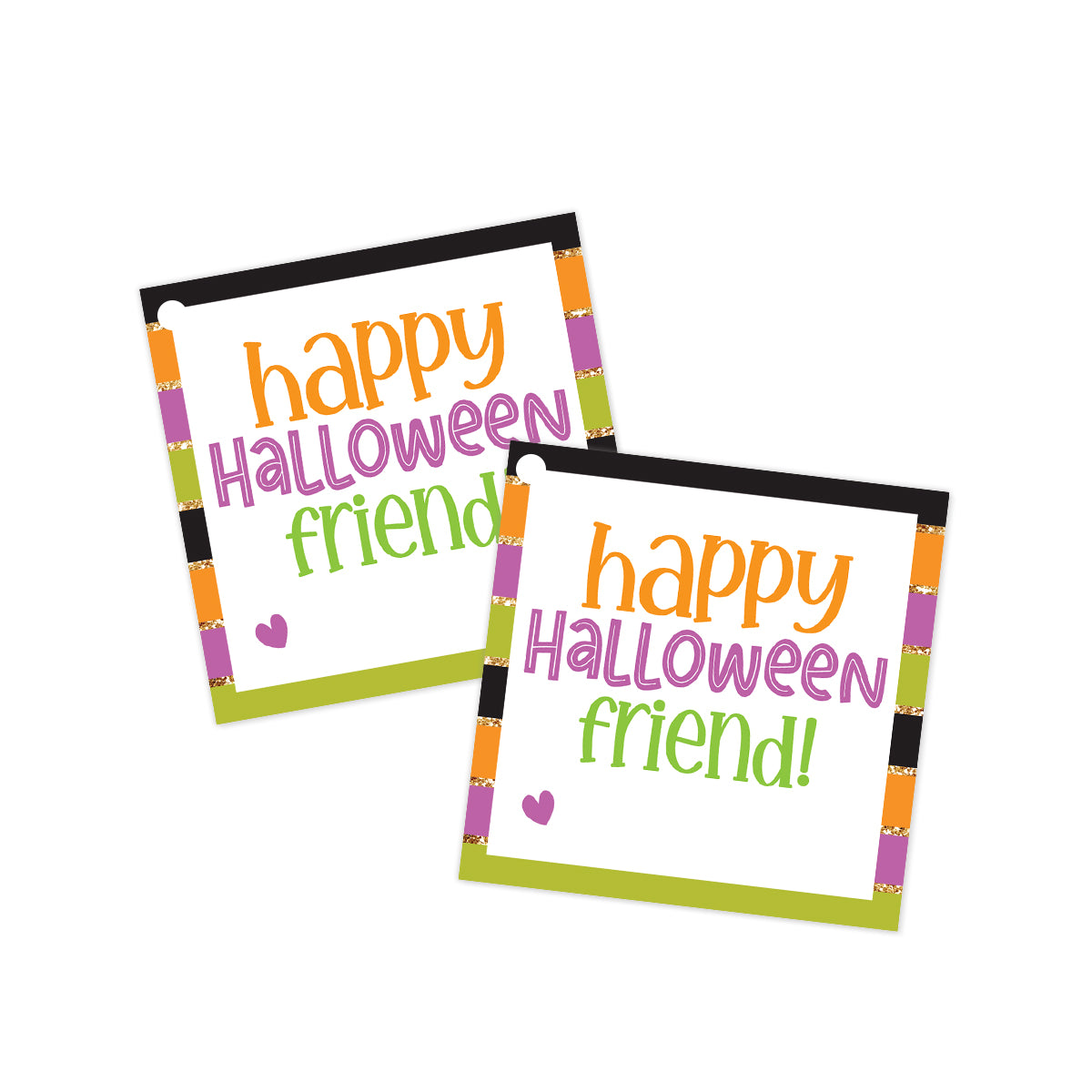 Halloween Stripes Tag