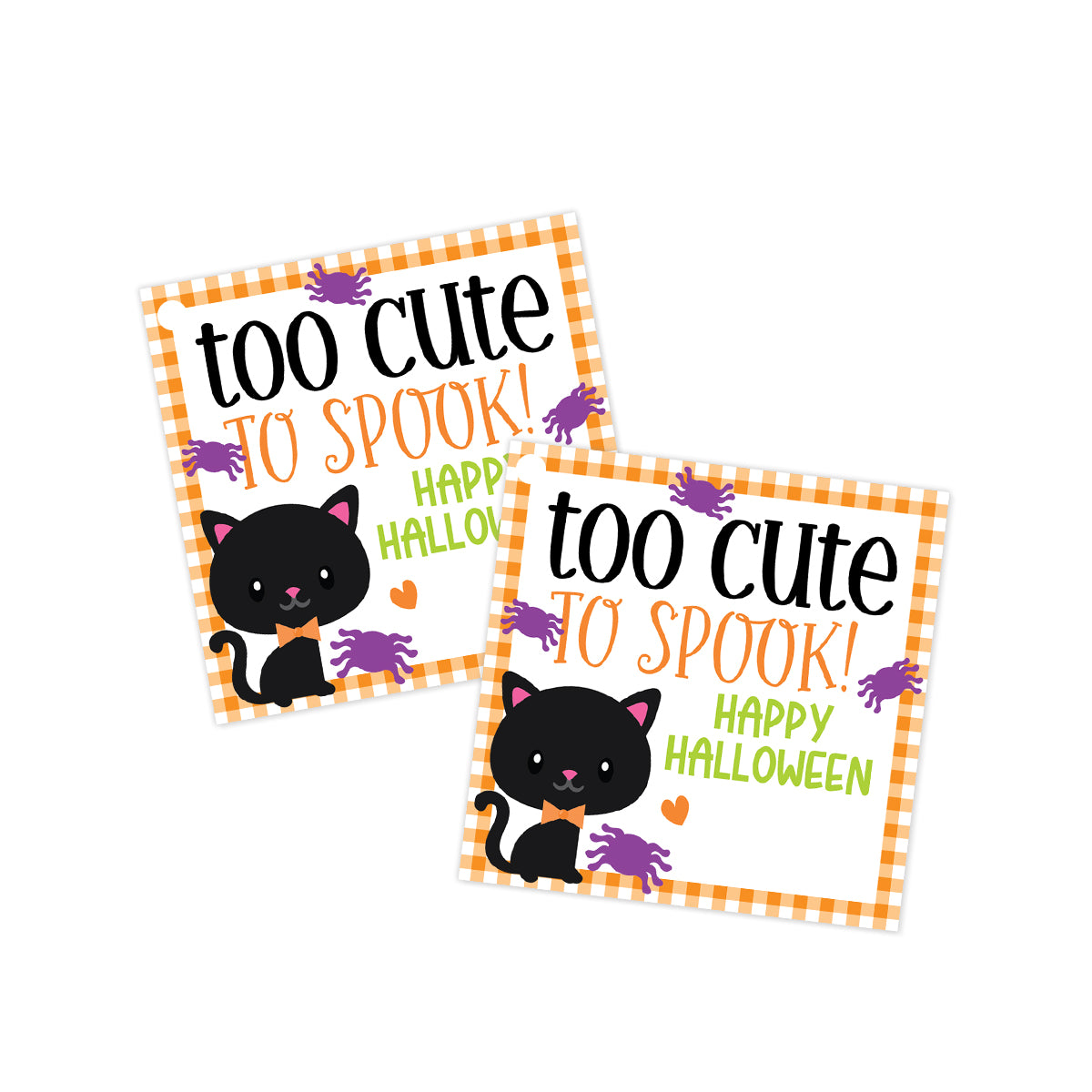 Too Cute to Spook Halloween Tag