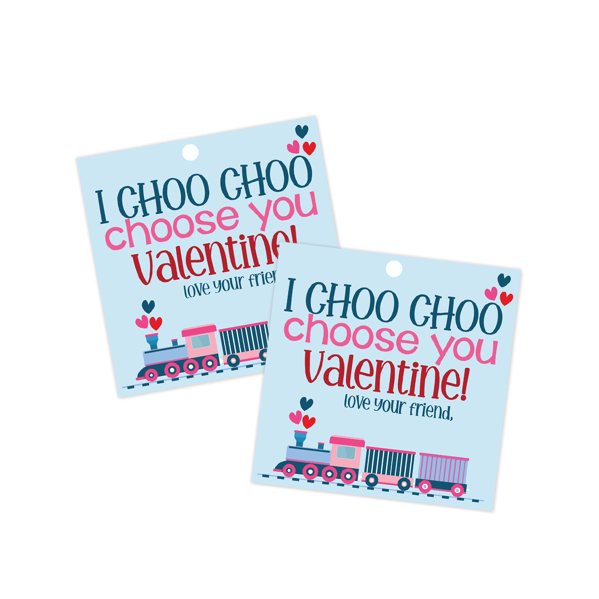 I Choo Choo Choose You (Train) Valentines Tag