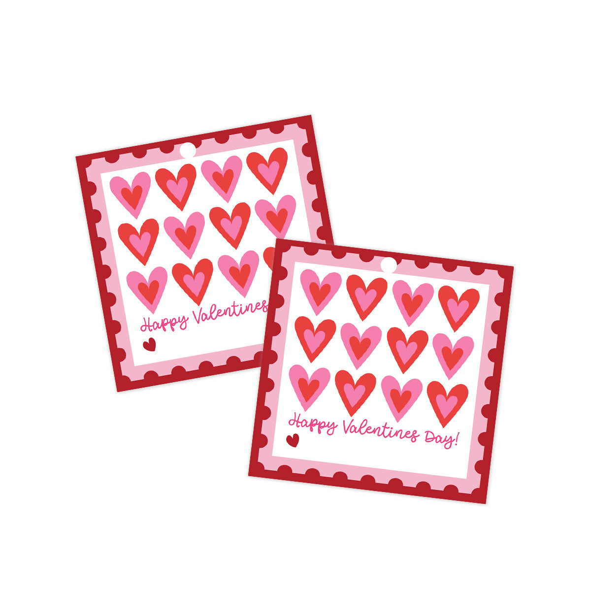Hearts Valentines Tag