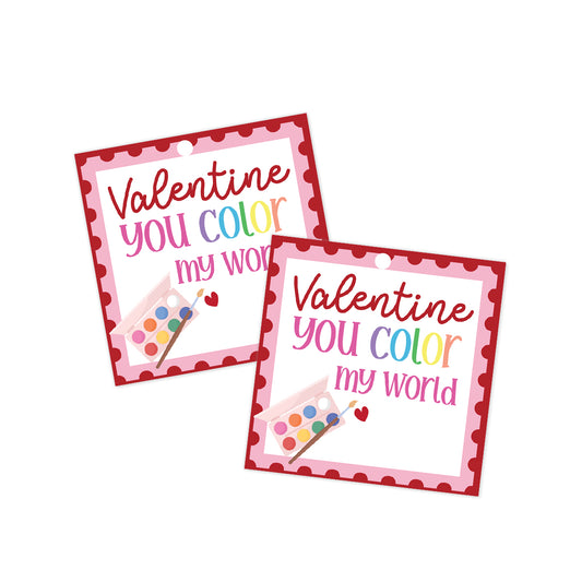 Color my World Valentines Tag